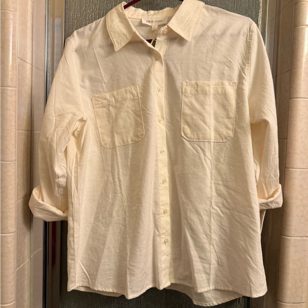 Cream Button Down Shirt